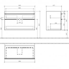 Тумба під раковину Villeroy & Boch Venticello сірий глянець A92602FP