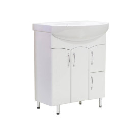 Тумба под раковину Vivia Алекса Д4 70х31 см комбинируется с раковинами Лотос/Runa 70 МДФ/ДСП белый А0020175