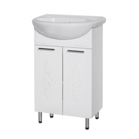 Тумба под раковину Vivia Анжелика Д2 55х30,8 см комбинируется с раковинами Изео/Церсания 55 МДФ/ДСП белый А0048500