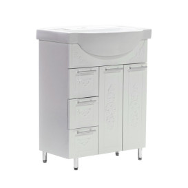 Тумба под раковину Vivia Анжелика Д2Ш3 65х32 см комбинируется с раковиной Акцент 65 МДФ/ДСП белый А0048502