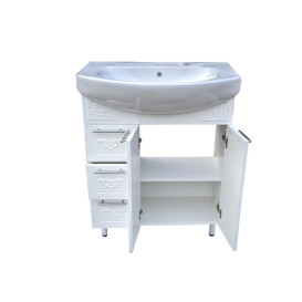 Тумба под раковину Vivia Анжелика Д2Ш3 70х35 см комбинируется с раковинами Лотос/Runa 70 МДФ/ДСП белый А0053786