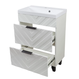 Тумба под раковину Vivia Asti Ш-2 60х42 комбинируется с IDEA 60 ДСП/МДФ белый А0055355