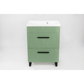 Тумба под раковину Vivia Myata Ш-2 60х42 комбинируется с IDEA 60 ДСП/МДФ киви А0055357