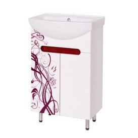 Тумба под раковину Vivia Палитра Д2 55х30,8 см комбинируется с раковинами Церсания/Изео 55 МДФ/ДСП лиана красная А0027077