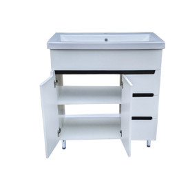 Тумба під раковину Vivia Палітра Д2Ш3 80х42 см комбінується з раковиною Комо 80/К 80 МДФ/ДСП білий А0053383