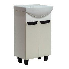 Тумба під раковину Vivia Poli Д2 50х31 см комбінується з раковиною Церсанія 50 МДФ/ДСП браш вершковий А0050605