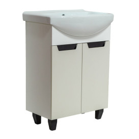 Тумба под раковину Vivia Poli Д2 60х34 см комбинируется с раковиной Церсания 60 МДФ/ДСП сливки браш А0050606