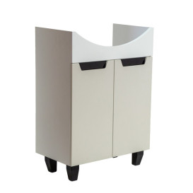 Тумба под раковину Vivia Poli Д2 60х34 см комбинируется с раковиной Церсания 60 МДФ/ДСП сливки браш А0050606