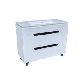 Тумба под раковину Vivia Poli Ш2 100х42 см комбинируется с раковинами Frate 100 МДФ/ДСП белый А0051129