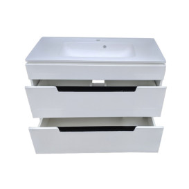 Тумба под раковину Vivia Poli Ш2 100х42 см комбинируется с раковинами Frate 100 МДФ/ДСП белый А0051129