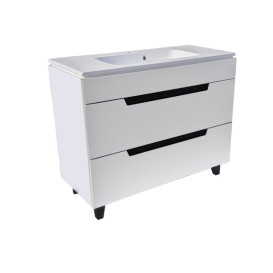 Тумба під раковину Vivia Poli Ш2 100х42 см комбінується з раковиною Frate 100 МДФ/ДСП браш вершковий А0051132