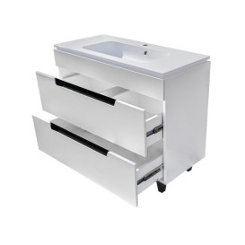 Тумба под раковину Vivia Poli Ш2 100х42 см комбинируется с раковиной Frate 100 МДФ/ДСП сливочный браш А0051132