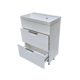 Тумба под раковину Vivia Соната Ш2 60х33 см комбинируется с раковиной Idea 60 МДФ/ДСП белый А0054114