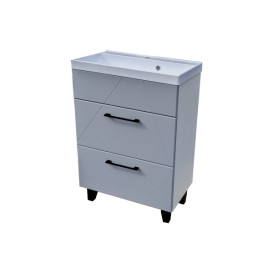 Тумба под раковину Vivia Велла Ш2 60х33 см комбинируется с раковиной Idea 60 МДФ/ДСП серый пепел А0054119