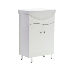 Тумба под раковину Vivia Волна Д2 60х33,9 см комбинируется с раковинами Изео/Церсания 60 МДФ/ДСП белый А0026699