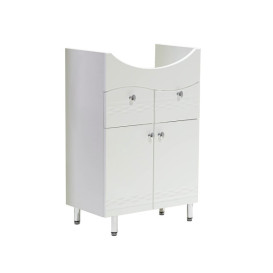 Тумба під раковину Vivia Хвиля Д2Ш2 60х34 см комбінується з раковинами Ізео/Церсанія 60 МДФ/ДСП білий А0025401