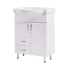 Тумба під раковину Vivia Юджин Д2Ш2 65х32 см комбінується з раковиною Акцент 65 МДФ/ДСП білий  А0020178