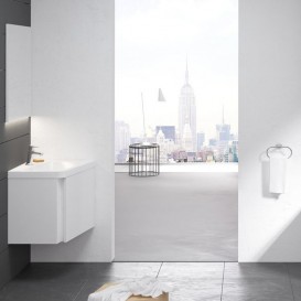 Тумба под угловую раковину подвесная Ravak 10° SD 550 R ДСП/МДФ белый глянец X000000742