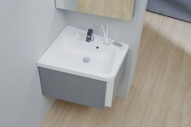 Тумба под угловую раковину подвесная Ravak 10° SD 650 L ДСП/МДФ серый глянец X000000746