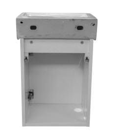 Тумба подвесная Аквародос Акцент 37,5 см с раковиной Mini ДСП/МДФ белый глянец АР000040132