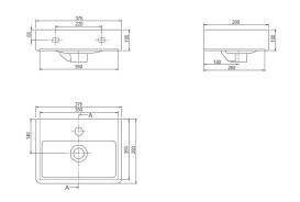 Тумба подвесная Аквародос Акцент 37,5 см с раковиной Mini ДСП/МДФ белый глянец АР000040132