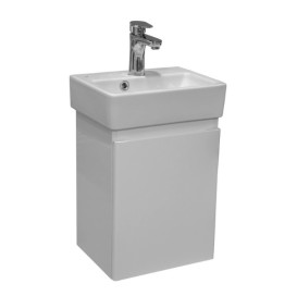 Тумба подвесная Аквародос Акцент 37,5 см с раковиной Mini ДСП/МДФ белый глянец АР000040132