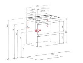 Тумба подвесная Аквародос Акцент Люкс 60 см с раковиной Bar МДФ белый матовый АР000112184