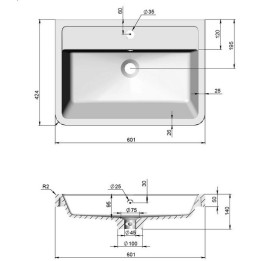 Тумба подвесная Аквародос Акцент Люкс 60 см с раковиной Bar МДФ белый матовый АР000112184