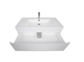 Тумба подвесная Аквародос Акцент Люкс 90 см с раковиной Bar МДФ белый матовый АР000112185