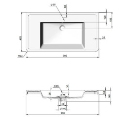 Тумба подвесная Аквародос Акцент Люкс 90 см с раковиной Bar МДФ белый матовый АР000112185