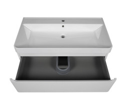 Тумба подвесная Аквародос Акцент Люкс 90 см с раковиной Deep МДФ белый матовый АР000072317