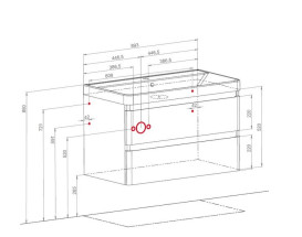 Тумба подвесная Аквародос Акцент Люкс 90 см с раковиной Deep МДФ белый матовый АР000072317