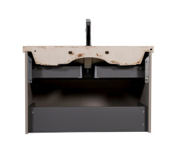 Тумба подвесная Аквародос Элит 100 см с раковиной Elite ДСП/МДФ мокко АР000049098