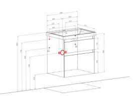 Тумба підвісна Аквародос Еліт 60 см з раковиною Elite ДСП/МДФ білий мат АР000040370