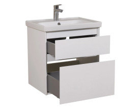 Тумба підвісна Аквародос Еліт 60 см з раковиною Elite ДСП/МДФ білий мат АР000040370