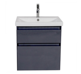 Тумба подвесная Аквародос Элит 60 см с раковиной Elite ДСП/МДФ графит глянец АР000049081