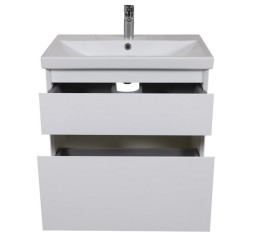 Тумба подвесная Аквародос Элит 80 см с раковиной Elite ДСП/МДФ белый мат АР000040374