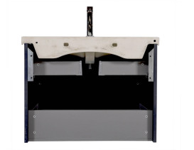 Тумба подвесная Аквародос Элит 80 см с раковиной Elite ДСП/МДФ графит глянец АР000049085