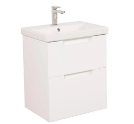 Тумба підвісна Аквародос Інфініті 60 см з раковиною Elite ДСП/МДФ білий АР000041823