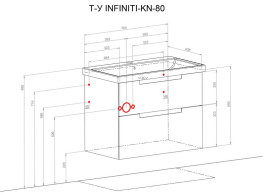 Тумба підвісна Аквародос Інфініті 80 см з раковиною Elite ДСП/МДФ білий АР000041825