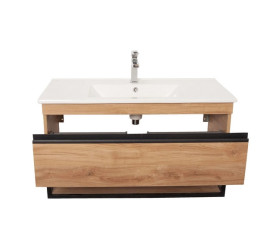 Тумба підвісна Аквародос Loft-Iron 100 см з раковиною Arte ДСП/МДФ Севілья АР000051849