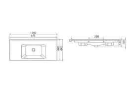 Тумба підвісна Аквародос Loft-Iron 100 см з раковиною Arte ДСП/МДФ Севілья АР000051849