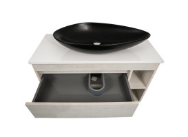 Тумба подвесная Аквародос Шельф 100 см со столешницей Loft-Iron и раковиной Olive ДСП нордленд АР000085191