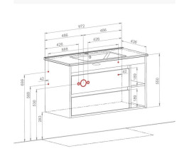 Тумба подвесная Аквародос Шельф 100 см со столешницей Loft-Iron и раковиной One ДСП нордленд АР000085186