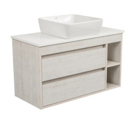 Тумба подвесная Аквародос Шельф 100 см со столешницей Loft-Iron и раковиной One ДСП нордленд АР000085186