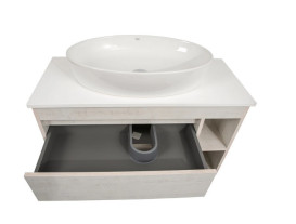 Тумба подвесная Аквародос Шельф 100 см со столешницей Loft-Iron и раковиной One ДСП нордленд АР000085181