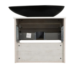 Тумба подвесная Аквародос Шельф 65 см со столешницей Loft-Iron и раковиной Olive ДСП нордленд АР000085192