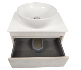 Тумба подвесная Аквародос Шельф 65 см со столешницей Loft-Iron и раковиной One ДСП нордленд АР000085177