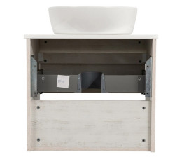 Тумба подвесная Аквародос Шельф 65 см со столешницей Loft-Iron и раковиной One ДСП нордленд АР000085177