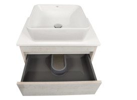 Тумба подвесная Аквародос Шельф 65 см со столешницей Loft-Iron и раковиной One ДСП нордленд АР000085187